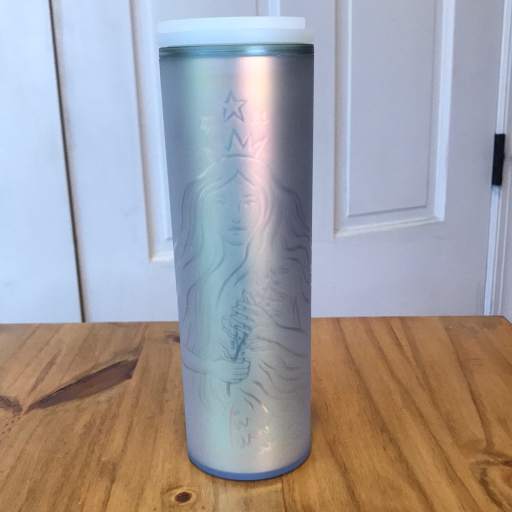 Starbucks Tall Frosted 50th Anniversary Mermaid Tumbler with Etched Look Design